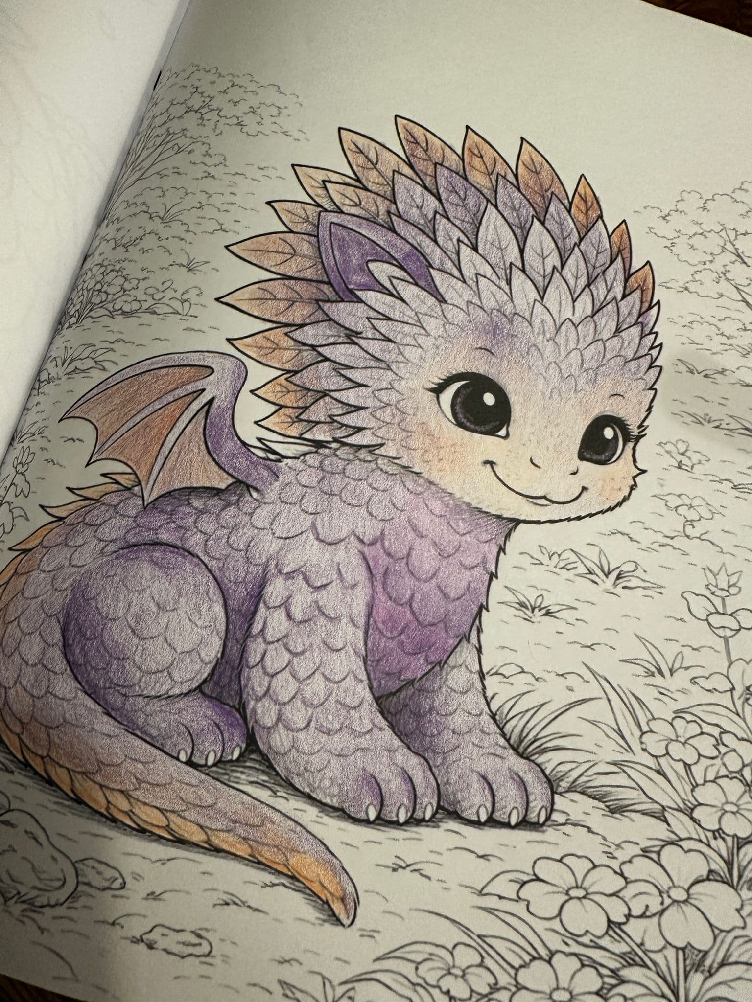 A happy dragon drawing from the book